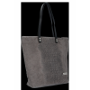 Kožené kabelka shopper bag Vittoria Gotti šedá V2380